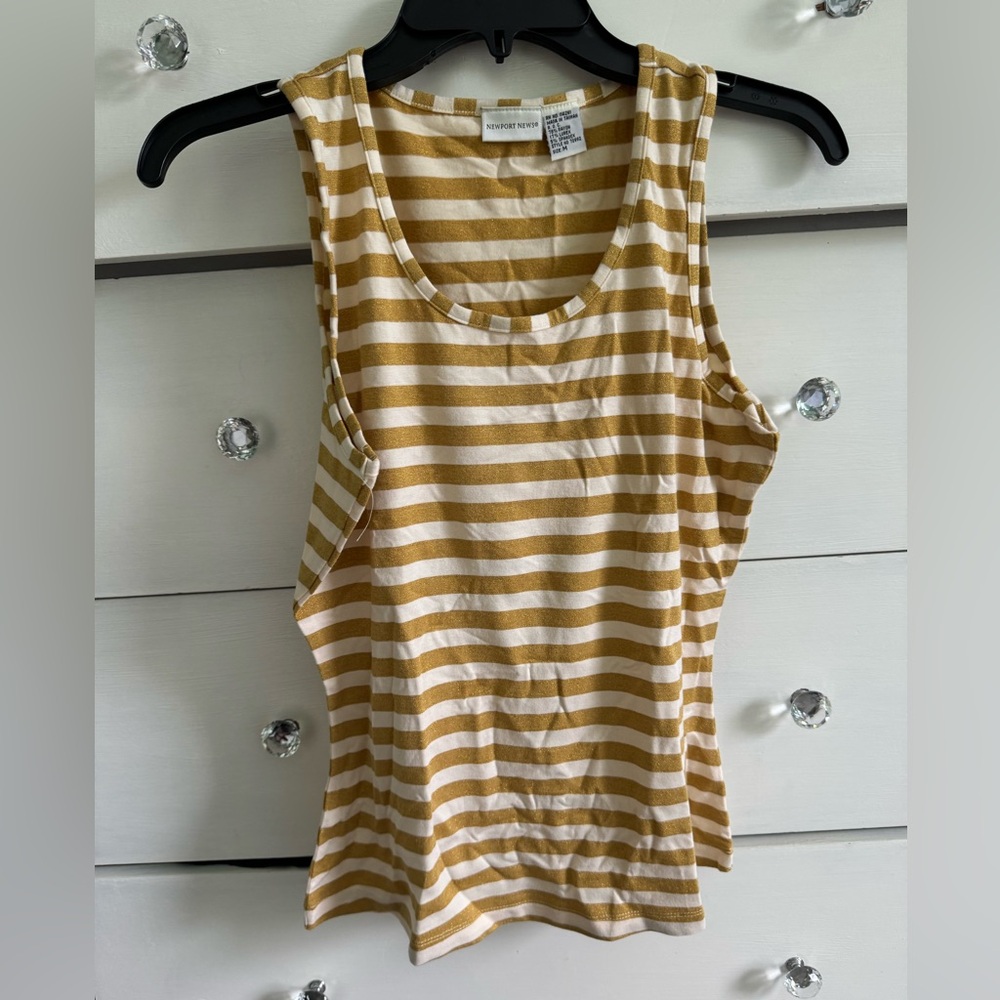 Newport News gold glittery striped tank